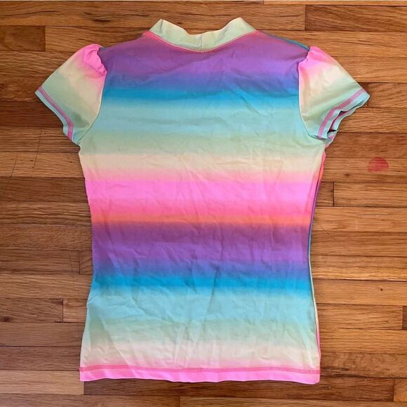4/$25 The Children’s Place Girls Colorful Rash Gaurd Short Sleeve Size XL 14 - Picture 2 of 4
